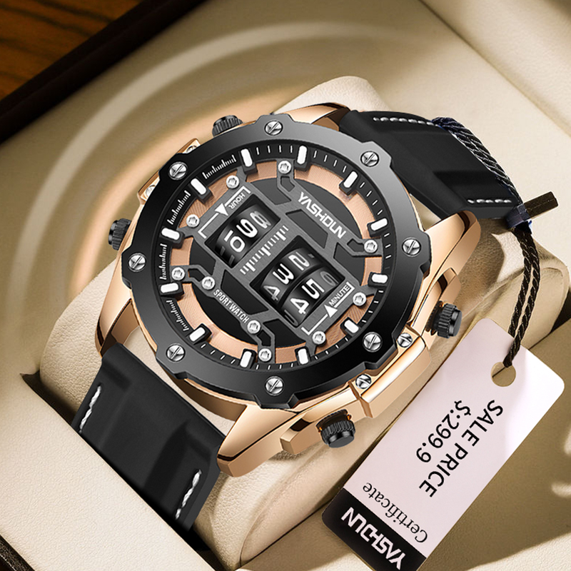 Orologio creativo al quarzo di - Leather Watch Band Men recensione e prezzo